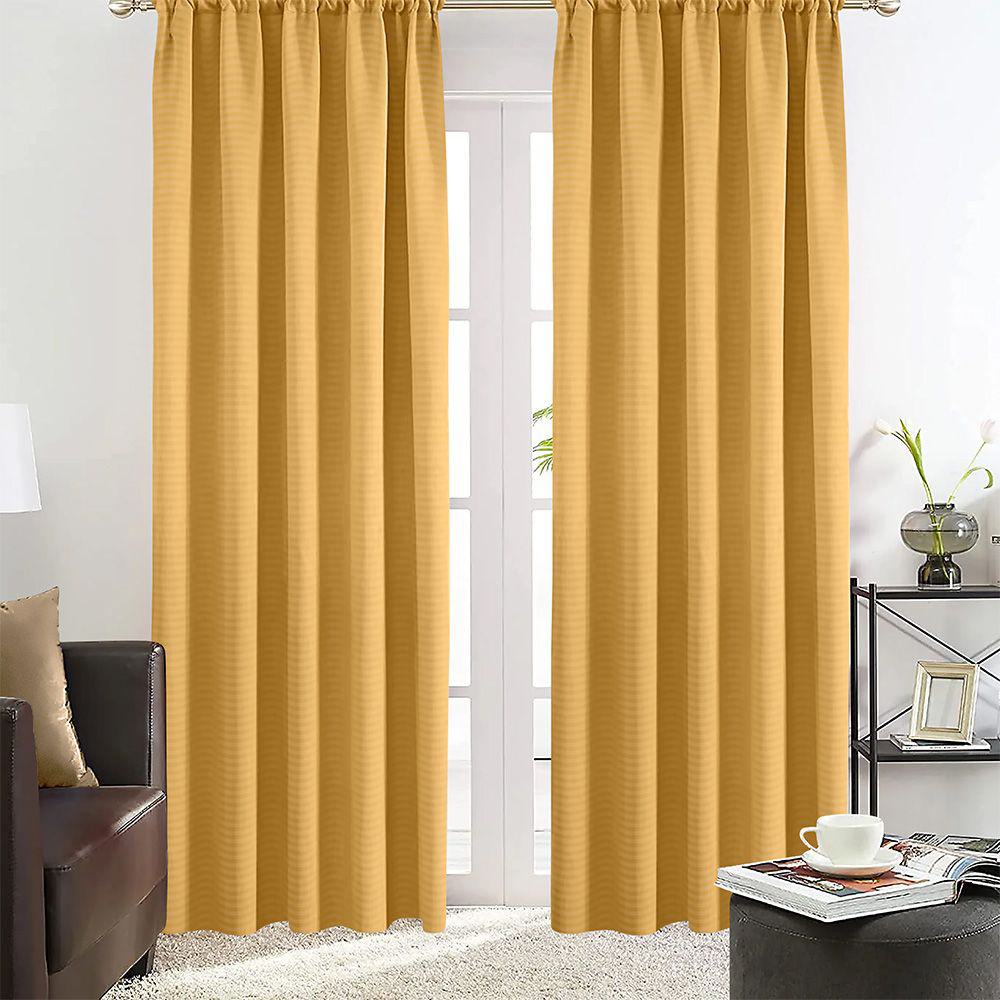 8000001549-2 LINO ΚΟΥΡΤΙΝΑ EMB BASKO ΜΕ ΤΡΕΣΑ HONEY 150X240 - Image 1