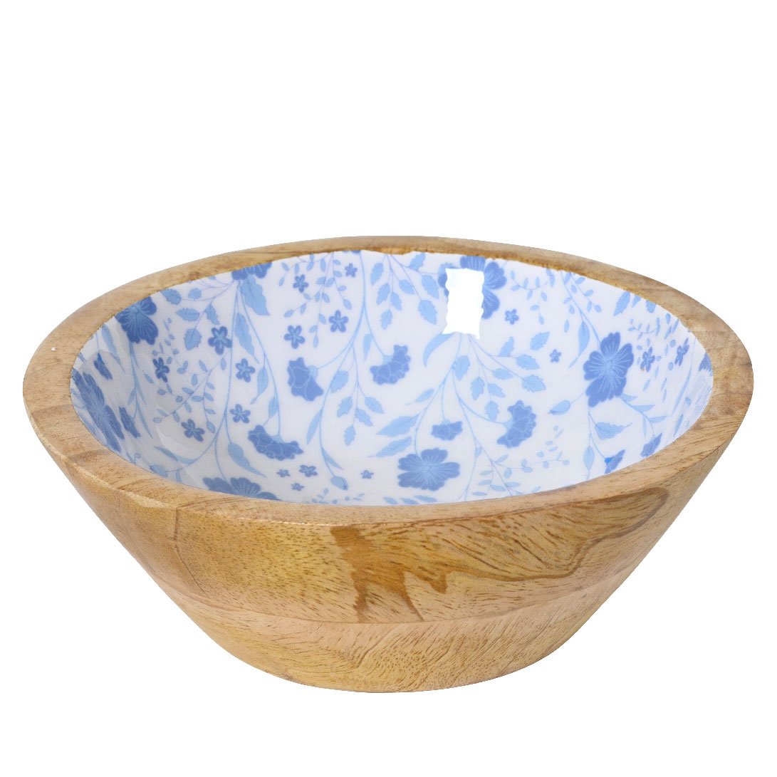 88f65d67-785b-40a1-800e-2128bd7ee0ba Beauty Home Μπώλ απο Ξυλο Μάνγκο με Λουλούδια 25cm x 10cm - Image 1