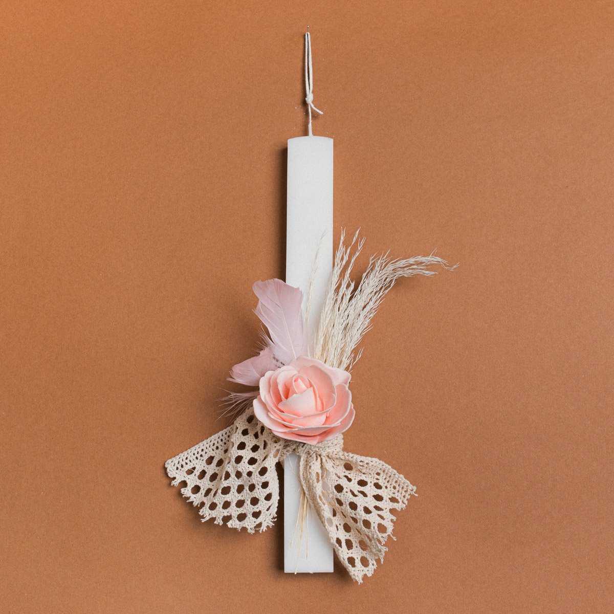 8961d836-5241-4406-8dc6-e09eba414e40 Beauty Home ΛΑΜΠΑΔΑ 33cm ΤΡΙΝΤΑΦΥΛΛΟ ΜΕ ΦΤΕΡΑ ΡΟΖ ΣΕ ΣΥΣΚΕΥΑΣΙΑ ΔΩΡΟΥ - Image 1