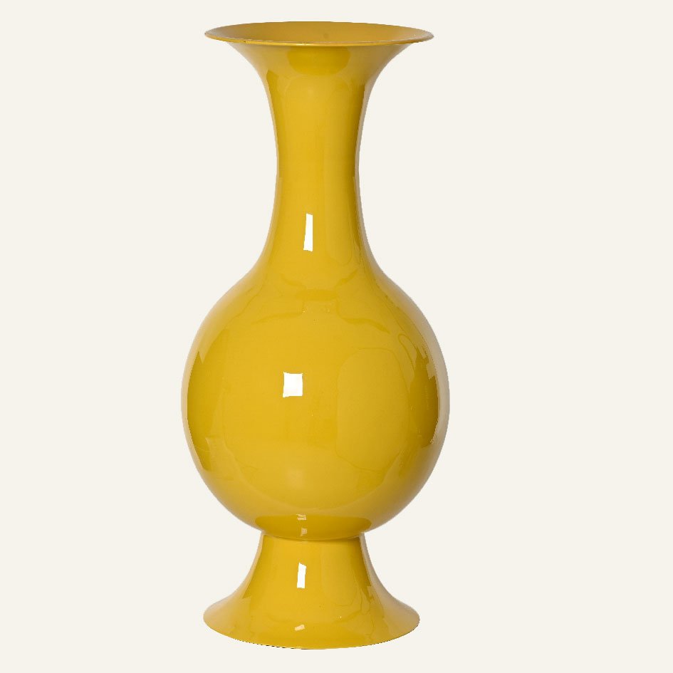 8a88bf32-099d-482d-b015-8e166ac533c5 Beauty Home Μεταλλικό Βάζο Κίτρινο 25 x 56 cm - Image 1