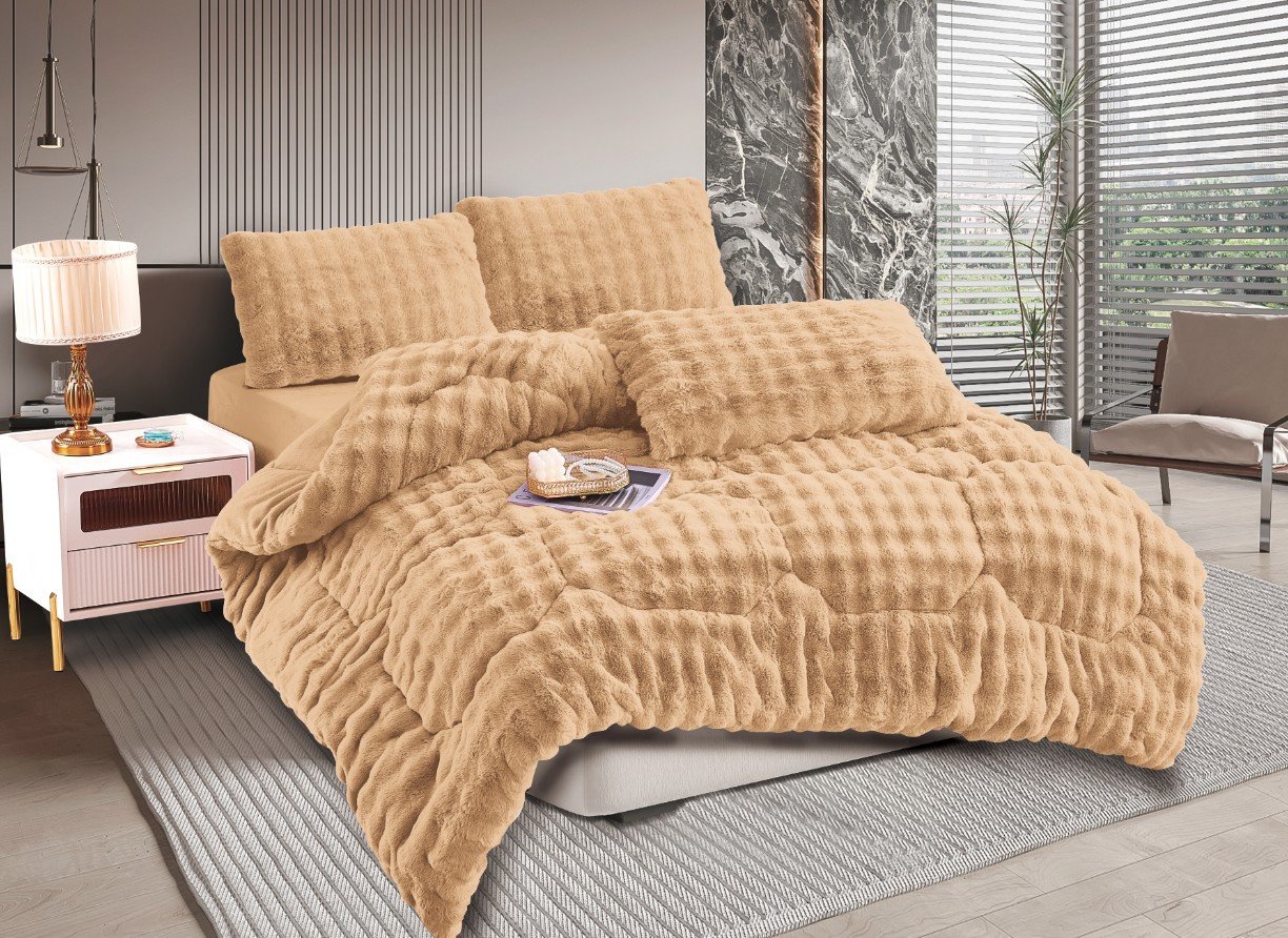 Light-Brown-1-1 Κουβερτοπάπλωμα solid (220cm x 240cm) silver grey SilkFashion - Image 1