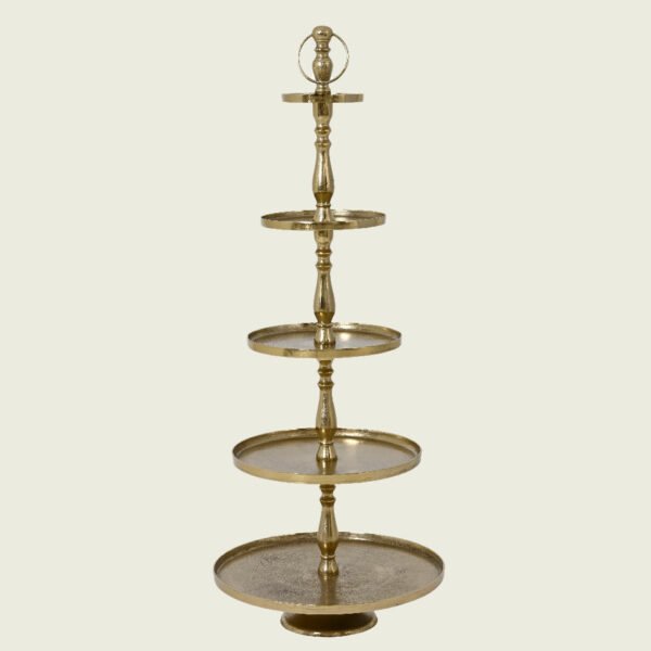 Beauty Home ΜΕΤΑΛΛΙΚΗ ΤΑΡΤΙΕΡΑ 5 ΟΡΟΦΩΝ 140 x 61 CM