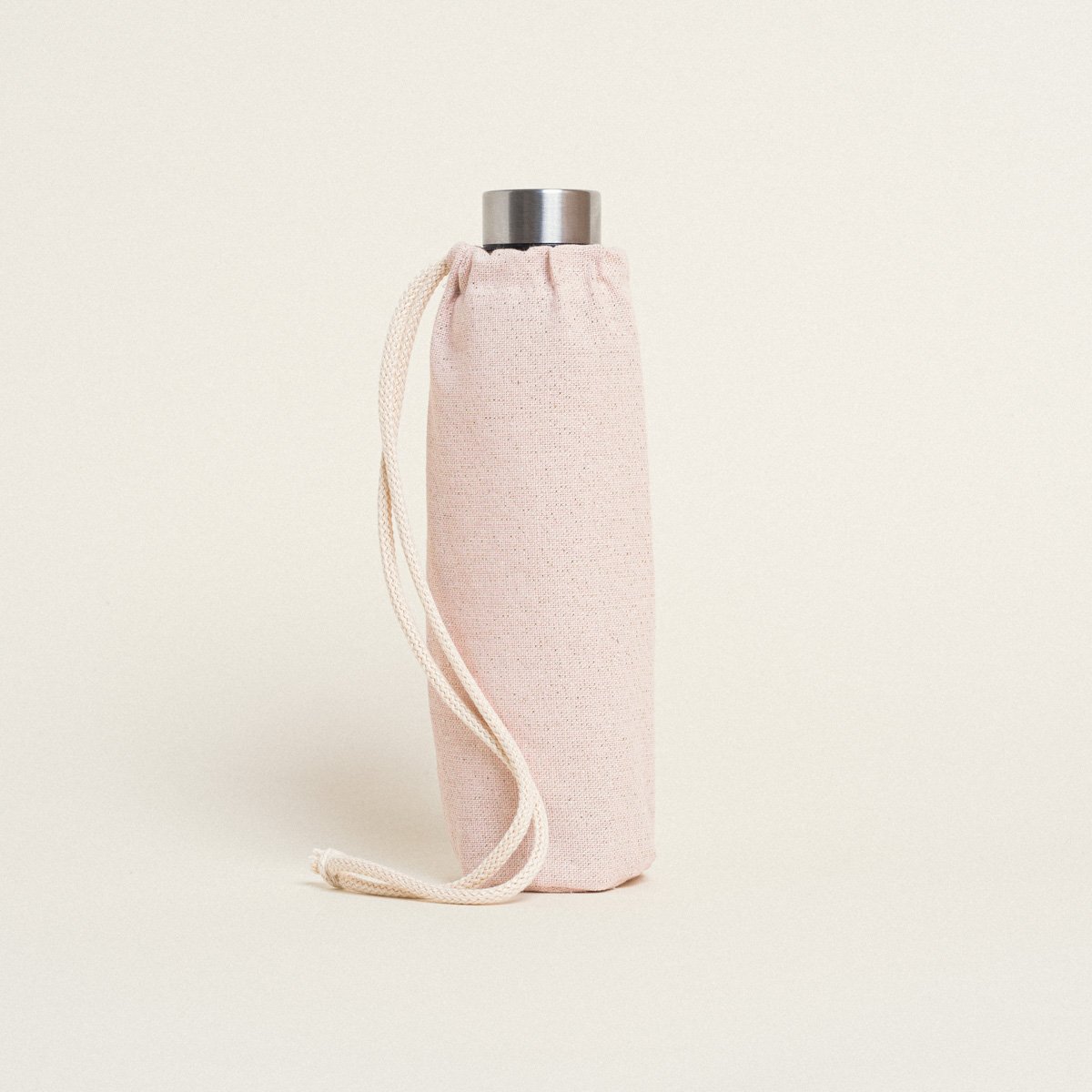 a582df56-f818-4735-81f3-1ead621aeaa6 Beauty Home ΘΗΚΗ ΓΙΑ ΜΠΟΥΚΑΛΙ ΜΕ ΚΟΡΔΟΝΙ 22 x 12 cm ΡΟΖ ΧΡΥΣΟ LUREX - Image 1