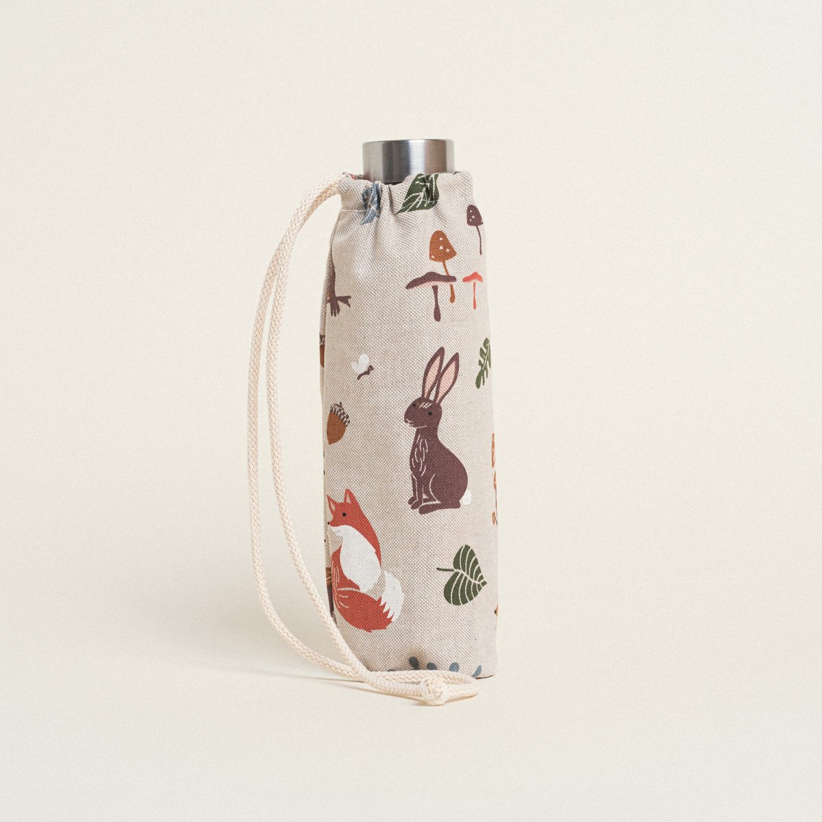 ae2437c9-7db5-4fff-b07f-cd0729ee1c3a Beauty Home ΘΗΚΗ ΓΙΑ ΜΠΟΥΚΑΛΙ ΜΕ ΚΟΡΔΟΝΙ 22 x 12 cm FOREST WOOD ANIMALS - Image 1