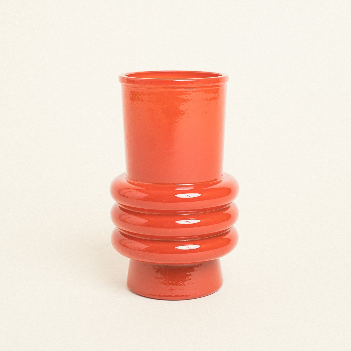 b03582fa-bff8-47fb-998c-032f77fb4471 Beauty Home Γυάλινο Βάζο Ελάνη 17 CM - Image 1