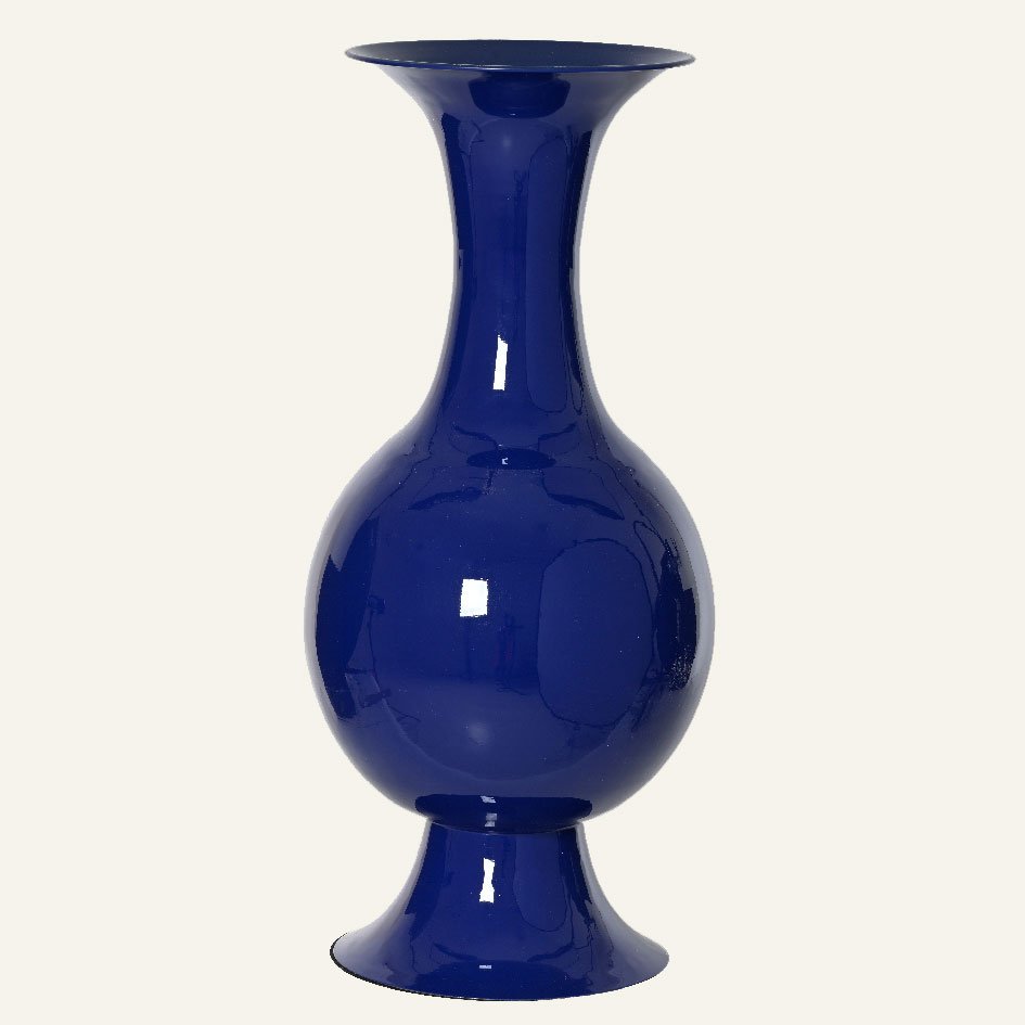 b511b627-b7e2-4ad5-9b50-cc3bbde195f9 Beauty Home Μεταλλικό Βάζο Μπλε 25 x 56 cm - Image 1