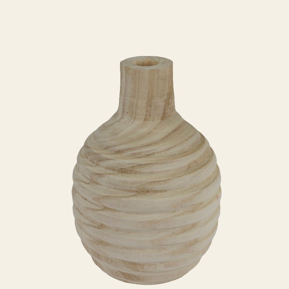 c82a56a8-e13d-4d72-8ba1-55ba8ec7ee7c Beauty Home Ξύλινο Βάζο 18 x 26 cm - Image 1
