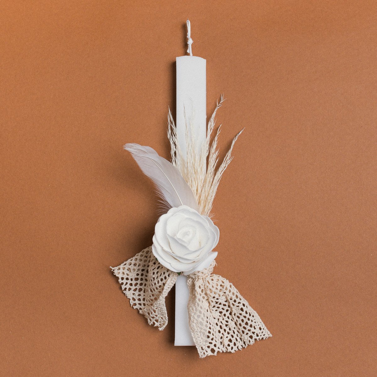 d9e286e2-2144-4f2e-97e5-e4ea79a704e5 Beauty Home ΛΑΜΠΑΔΑ 33cm ΤΡΙΝΤΑΦΥΛΛΟ ΜΕ ΦΤΕΡΑ ΛΕΥΚΟ ΣΕ ΣΥΣΚΕΥΑΣΙΑ ΔΩΡΟΥ - Image 1