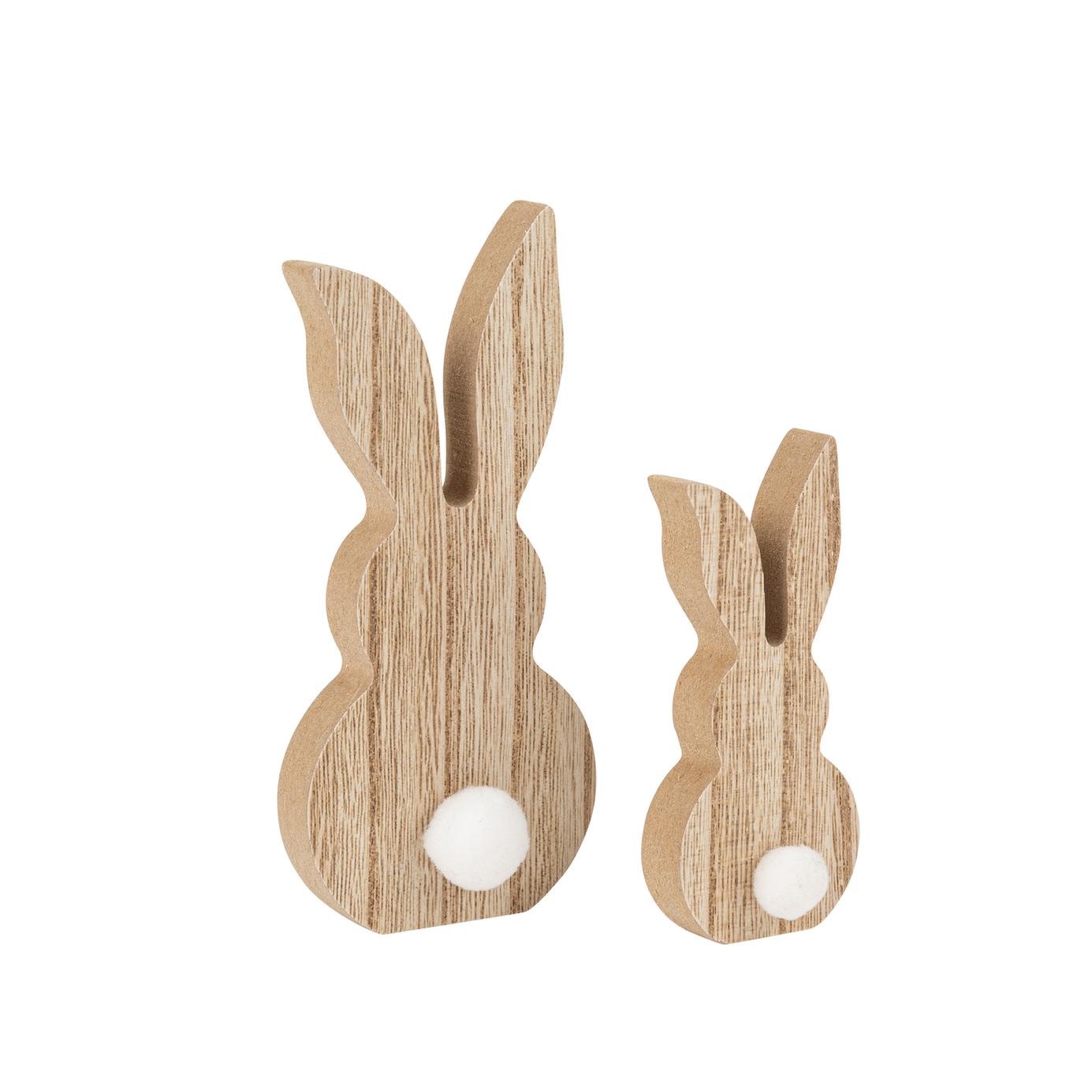 e804107c-c00a-4ee8-95cf-436b248dd15c Beauty Home Λαγοί Ξύλινοι 9 -13 CM ΣΕΤ 2 ΤΜΧ - Image 1
