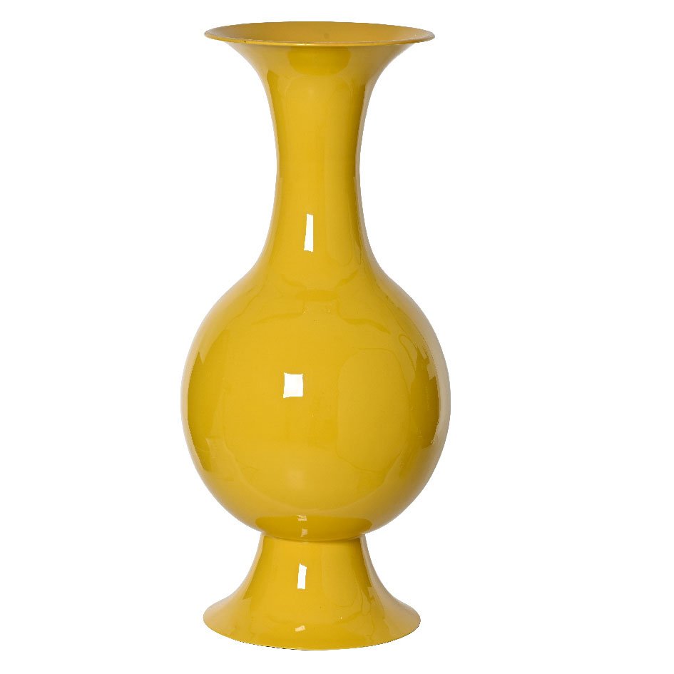 ec422a41-f075-41b7-9683-b85a30aa0d7e Beauty Home Μεταλλικό Βάζο Κίτρινο 77 x 39 cm - Image 1