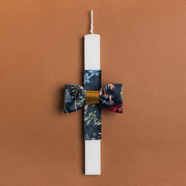 Beauty Home ΛΑΜΠΑΔΑ 33cm ΦΛΟΡΑΛ ΦΙΟΓΚΟΣ ΒΕΛΟΥΔΟ ΜΠΛΕ ΣΕ ΣΥΣΚΕΥΑΣΙΑ ΔΩΡΟΥ