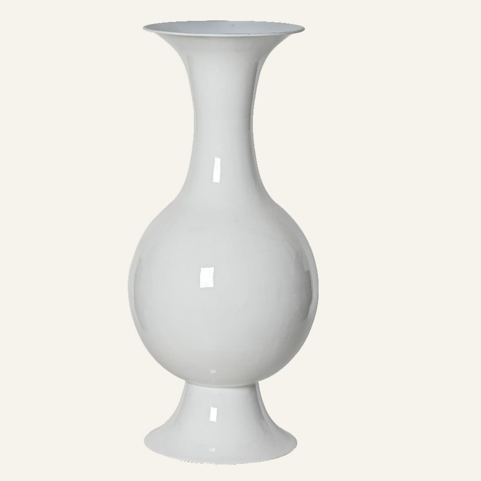 fff8a978-56a8-4502-adc0-df6a6e010928 Beauty Home Μεταλλικό Βάζο Λευκό 77 x 39 cm - Image 1