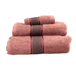 Σετ Πετσέτες 3 Τεμαχίων Cosmin Crystal Dusty Rose