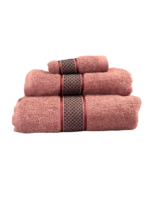 Σετ Πετσέτες 3 Τεμαχίων Cosmin Crystal Dusty Rose