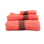 Σετ Πετσέτες 3 Τεμαχίων Cosmin Crystal Coral