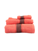 Σετ Πετσέτες 3 Τεμαχίων Cosmin Crystal Coral