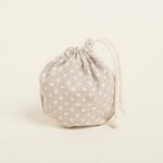 Beauty Home ΠΟΥΓΚΙ ΟΒΑΛ ΜΕ ΚΟΡΔΟΝΙ 13 x 14 cm  ΛΕΥΚΟ ΠΟΥΑ