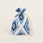 Beauty Home ΠΟΥΓΚΙ ΜΕ ΚΟΡΔΟΝΙ 12 x 17 cm ΜΠΛΕ ΡΟΜΒΟΙ