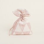 Beauty Home ΠΟΥΓΚΙ 12 x 17 cm ΖΑΚΑΡ ΤΡΙΓΩΝΟ ΡΕΤΡΟ ΜΕ LUREX ΣΑΠΙΟ ΜΗΛΟ