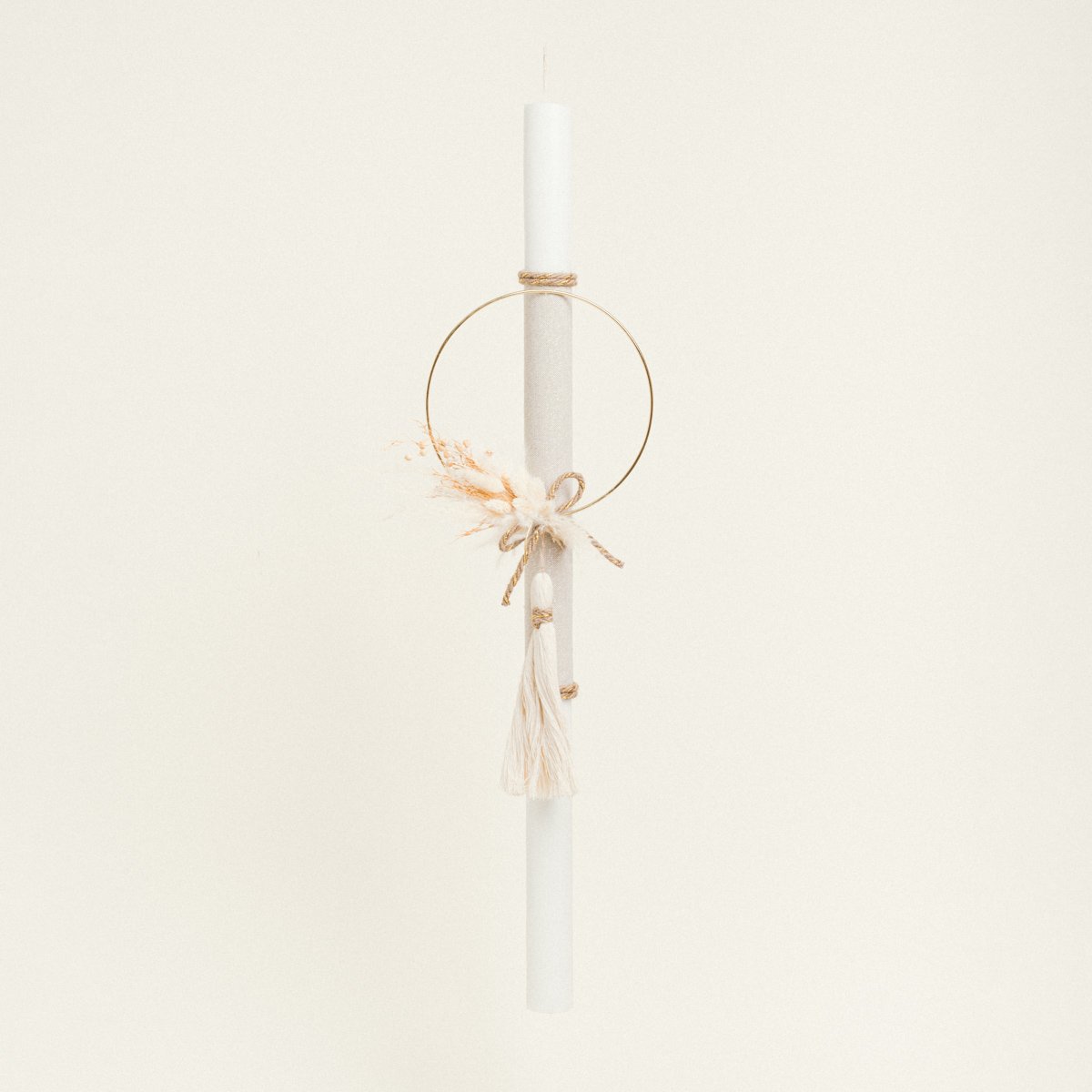 2a27f17b-ad39-4ca1-a4f8-9a2c73073858 Beauty Home ΛΑΜΠΑΔΑ ΒΑΠΤΙΣΗΣ ΜΠΕΖ ΧΡΥΣΟ LUREX - Image 1