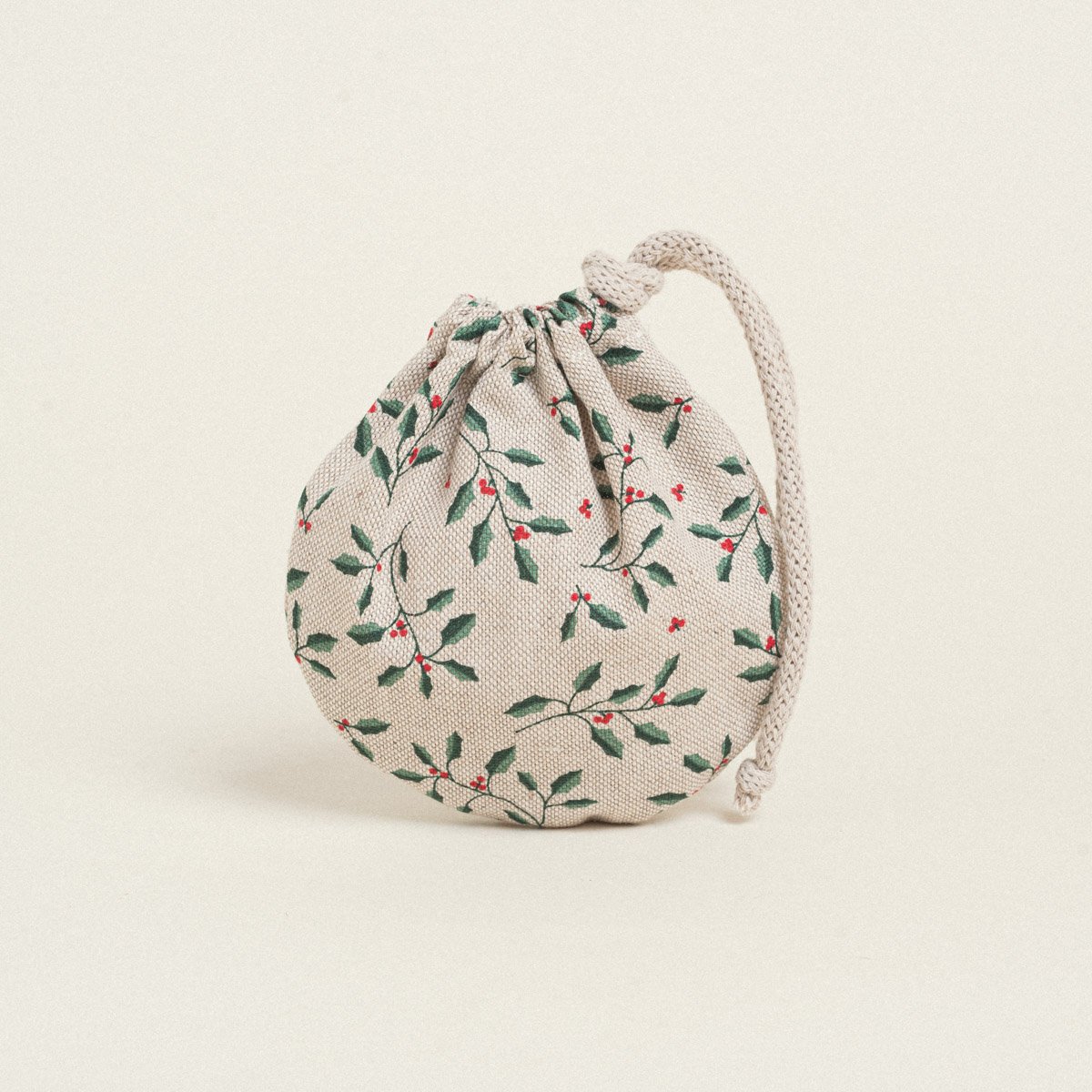 3af66b95-bb23-43dd-a491-95eccf62d0bf-3 Beauty Home ΠΟΥΓΚΙ ΟΒΑΛ ΜΕ ΚΟΡΔΟΝΙ 13 x 14 cm MINI HOLLY BRANCH - Image 1