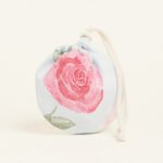 Beauty Home ΠΟΥΓΚΙ ΟΒΑΛ ΜΕ ΚΟΡΔΟΝΙ 13 x 14 cm  ΤΡΙΑΝΤΑΦΥΛΛΑ ΓΑΛΑΖΙΟ ΦΟΝΤΟ