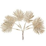 Beauty Home ΦΥΛΛΑ ΠΑΛΜΑ ΜΕ ΓΚΛΙΤΕΡ 6 ΤΜΧ 24CM