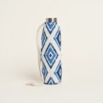 Beauty Home ΘΗΚΗ ΓΙΑ ΜΠΟΥΚΑΛΙ ΜΕ ΚΟΡΔΟΝΙ 22 x 12 cm ΜΠΛΕ ΡΟΜΒΟΙ