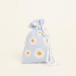 Beauty Home ΠΟΥΓΚΙ ΜΕ ΚΟΡΔΟΝΙ 12 x 17 cm ΠΟΠΛΙΝΑ ΜΑΡΓΑΡΙΤΕΣ ΓΑΛΑΖΙΟ ΦΟΝΤΟ