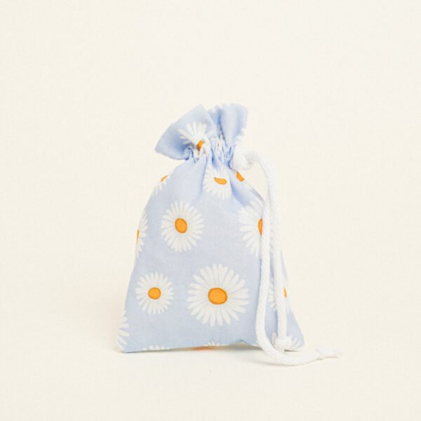 Beauty Home ΠΟΥΓΚΙ ΜΕ ΚΟΡΔΟΝΙ 12 x 17 cm ΠΟΠΛΙΝΑ ΜΑΡΓΑΡΙΤΕΣ ΓΑΛΑΖΙΟ ΦΟΝΤΟ