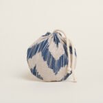 Beauty Home ΠΟΥΓΚΙ ΟΒΑΛ ΜΕ ΚΟΡΔΟΝΙ 13 x 14 cm  ΜΠΛΕ ΖΙΓΚΖΑΓΚ