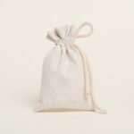 Beauty Home ΠΟΥΓΚΙ ΜΕ ΚΟΡΔΟΝΙ 12 x 17 cm  ΕΚΡΟΥ ΧΡΥΣΟ LUREX