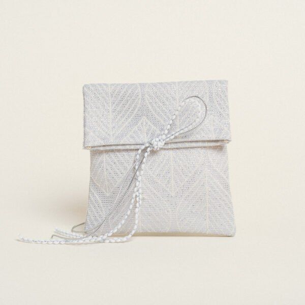 Beauty Home ΠΟΥΓΚΙ 12 x 17 cm ΖΑΚΑΡ ΦΥΛΛΟ ΡΕΤΡΟ LUREX ΑΣΗΜΙ
