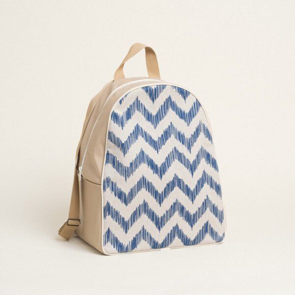 Beauty Home BACKPACK 43x35x23cm ΜΠΛΕ ΖΙΓΚΖΑΓΚ