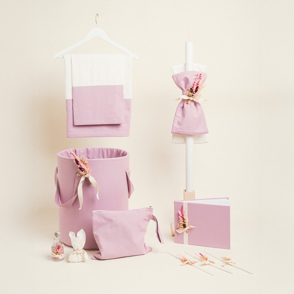 82514505-d1ef-4601-a86c-8daa924e3171 Beauty Home ΣΕΤ ΒΑΠΤΙΣΗΣ ΜΟΝΟΧΡΩΜΟ ΣΑΠΙΟ ΜΗΛΟ ΒΑΜΒΑΚΕΡΟ 100% - Image 1