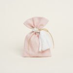 Beauty Home ΠΟΥΓΚΙ ΡΟΖ ΜΕ ΧΡΥΣΟ LUREX 12 x 17 cm