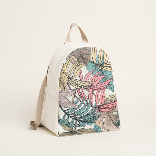 Beauty Home BACKPACK 43x35x23cm ΤΡΟΠΙΚΟ ΠΑΣΤΕΛ
