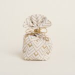 Beauty Home ΠΟΥΓΚΙ ΜΕ ΒΑΣΗ 8 x 12 cm  ΕΚΡΟΥ ΧΡΥΣΟ ΚΥΒΟΙ