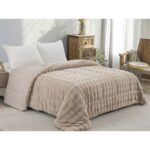 ΚΟΥΒΕΡΤΟΠΑΠΛΩΜΑ ΓΟΥΝΑ/FLANNEL ΥΠΕΡΔΙΠΛΟ 220X240 ADAM HOME (910) TAUPE