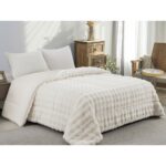 ΚΟΥΒΕΡΤΟΠΑΠΛΩΜΑ ΓΟΥΝΑ/FLANNEL ΥΠΕΡΔΙΠΛΟ 220X240 ADAM HOME (910) WHITE