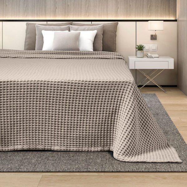 ΚΟΥΒΕΡΤΑ ΠΙΚΕ KING SIZE ADAM HOME 240x260 BEIGE