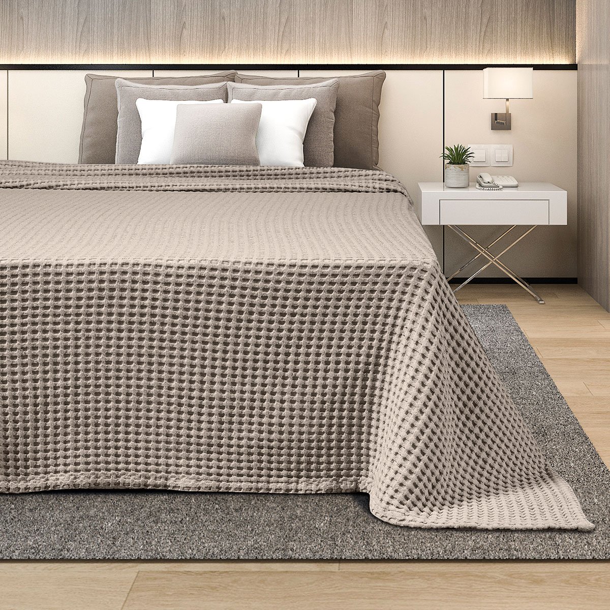 BED_Cappucino320-1200x1200 ΚΟΥΒΕΡΤΑ ΠΙΚΕ ΜΟΝΗ 170Χ240 ADAM HOME BEIGE - Image 1