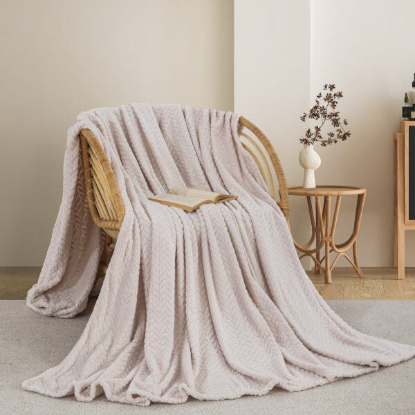 ΚΟΥΒΕΡΤΑ  FLEECE ΗΜΙΔΙΠΛΟ 180X240 ADAM HOME (550) CREAM (15)