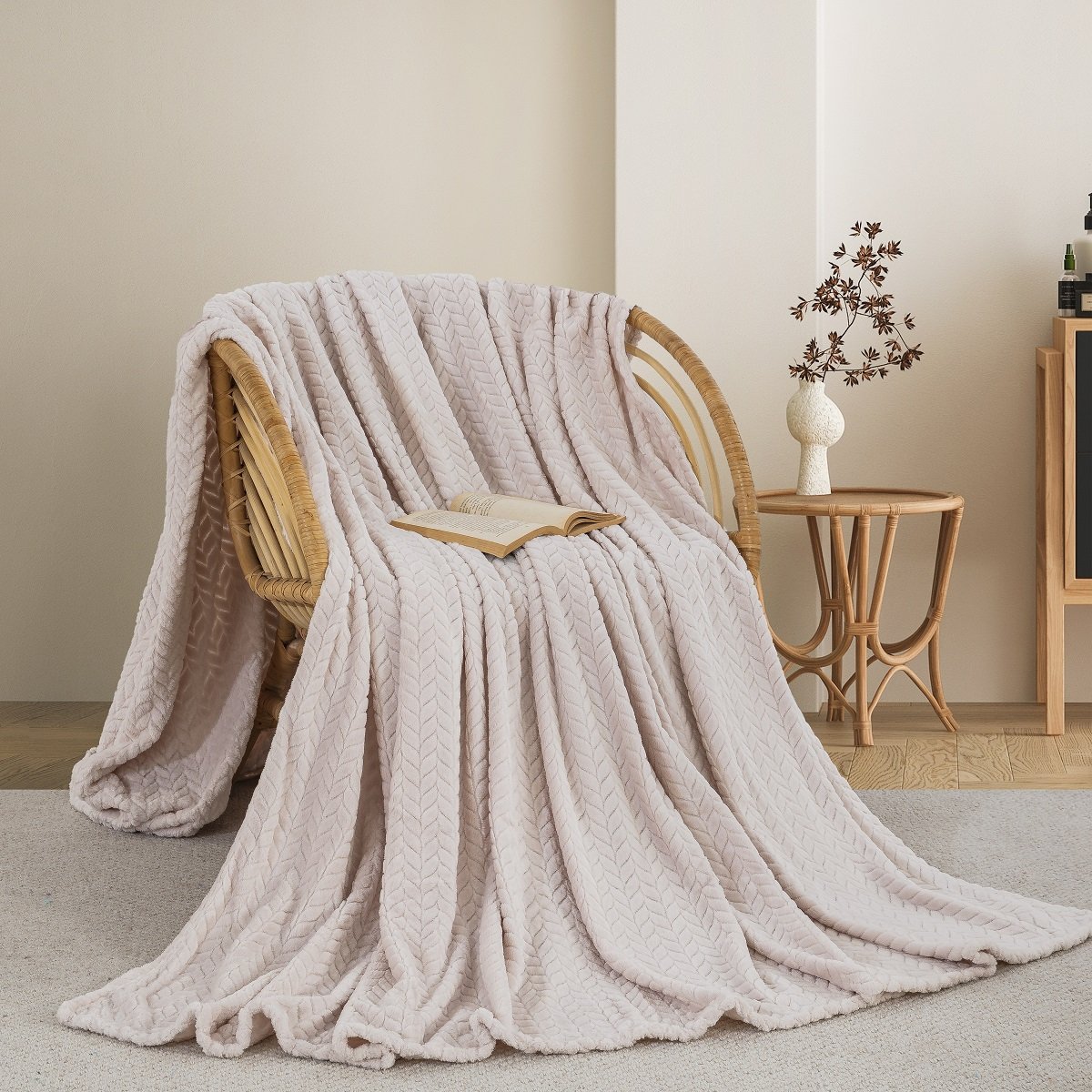 BEIGE_FLEECE-1200x1200 ΚΟΥΒΕΡΤΑ FLEECE ΗΜΙΔΙΠΛΟ 180X240 ADAM HOME (550) CREAM (15) - Image 1