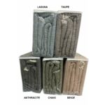 ΚΟΥΒΕΡΛΙ ΒΑΜΒΑΚΕΡΗ ΜΟΥΣΕΛΙΝΑ ΥΠΕΡΔΙΠΛΗ 240Χ250 ADAM HOME - Beige 15 - Image 2