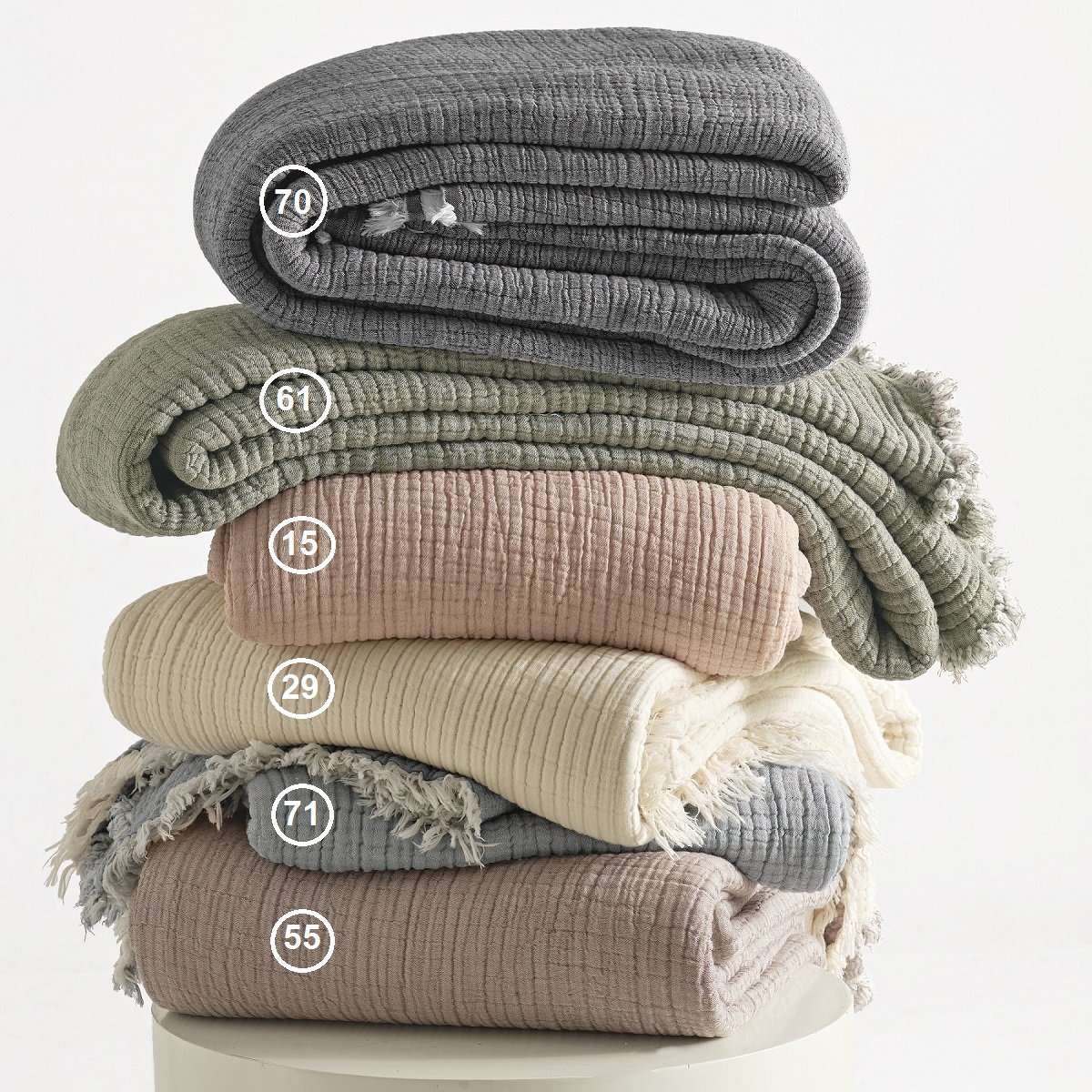 MUSLINADAM1200_CODE-1200x1200 ΚΟΥΒΕΡΛΙ ΒΑΜΒΑΚΕΡΗ ΜΟΥΣΕΛΙΝΑ ΥΠΕΡΔΙΠΛΗ 240Χ250 ADAM HOME - Beige 15 - Image 1