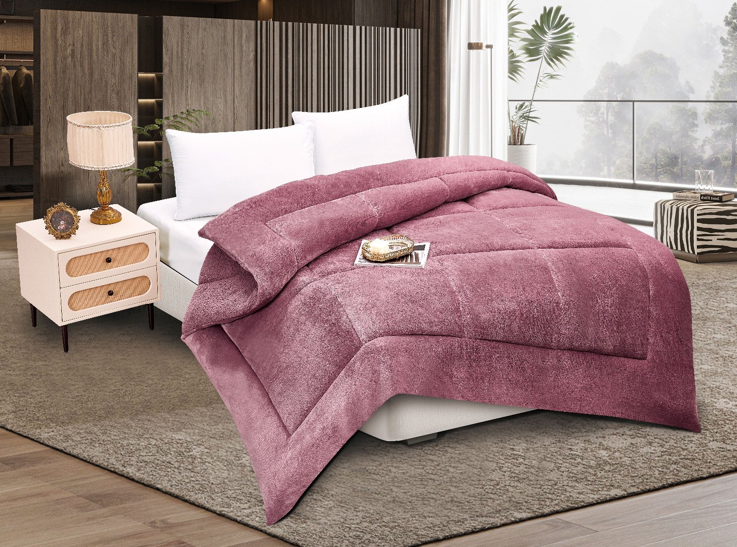 Rust-Red-2 Κουβερτοπάπλωμα solid (160cm x 220cm) rust red SilkFashion - Image 1