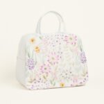 Beauty Home ΤΣΑΝΤΑ ΧΕΙΡΟΣ 35x40x23cm ΠΟΠΛΙΝΑ ΑΝΘΗ ΣΕ ΛΙΛΑ ΑΠΟΧΡΩΣΕΙΣ