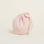 Beauty Home ΠΟΥΓΚΙ ΟΒΑΛ ΜΕ ΚΟΡΔΟΝΙ 13 x 14 cm  ΡΟΖ ΧΡΥΣΟ LUREX