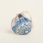 Beauty Home ΠΟΥΓΚΙ ΟΒΑΛ ΜΕ ΚΟΡΔΟΝΙ 13 x 14 cm ΜΠΛΕ ΜΑΝΤΑΛΑ